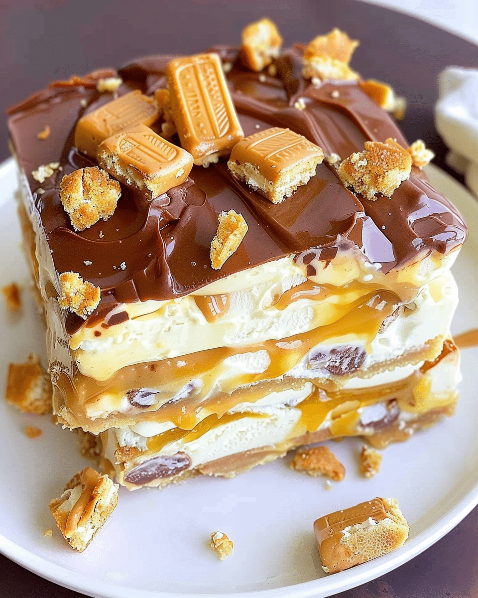 No-Bake Twix Cheesecake