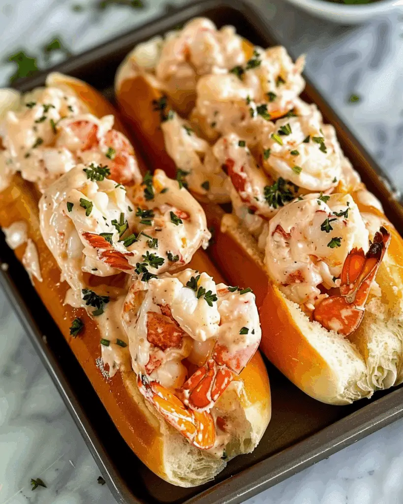 Creamy Garlic Butter Lobster Rolls