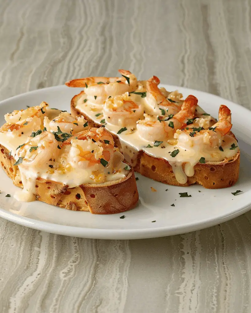 Creamy Garlic Shrimp Toast