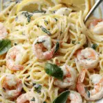 Creamy Lemon Basil Shrimp Pasta