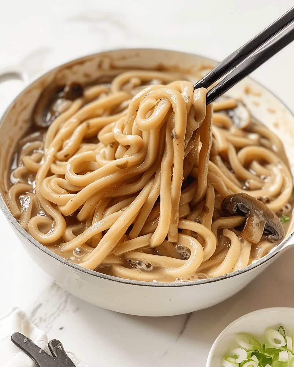 Creamy Miso Mushroom Udon