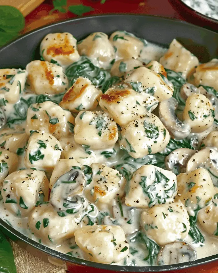 Creamy Vegan Mushroom & Spinach Gnocchi