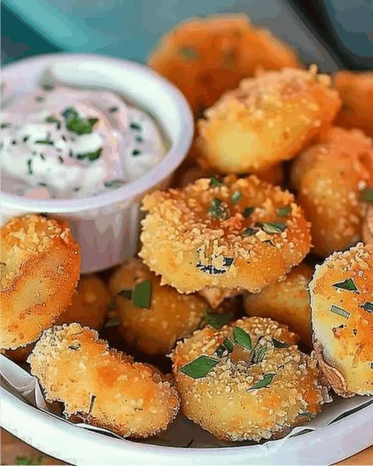 Crispy Fried Mushrooms with Cool Ranch Dip