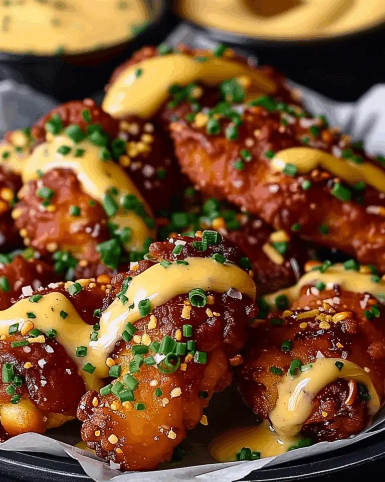 Crispy Pretzel Chicken with Mustard-Cheddar Sauce