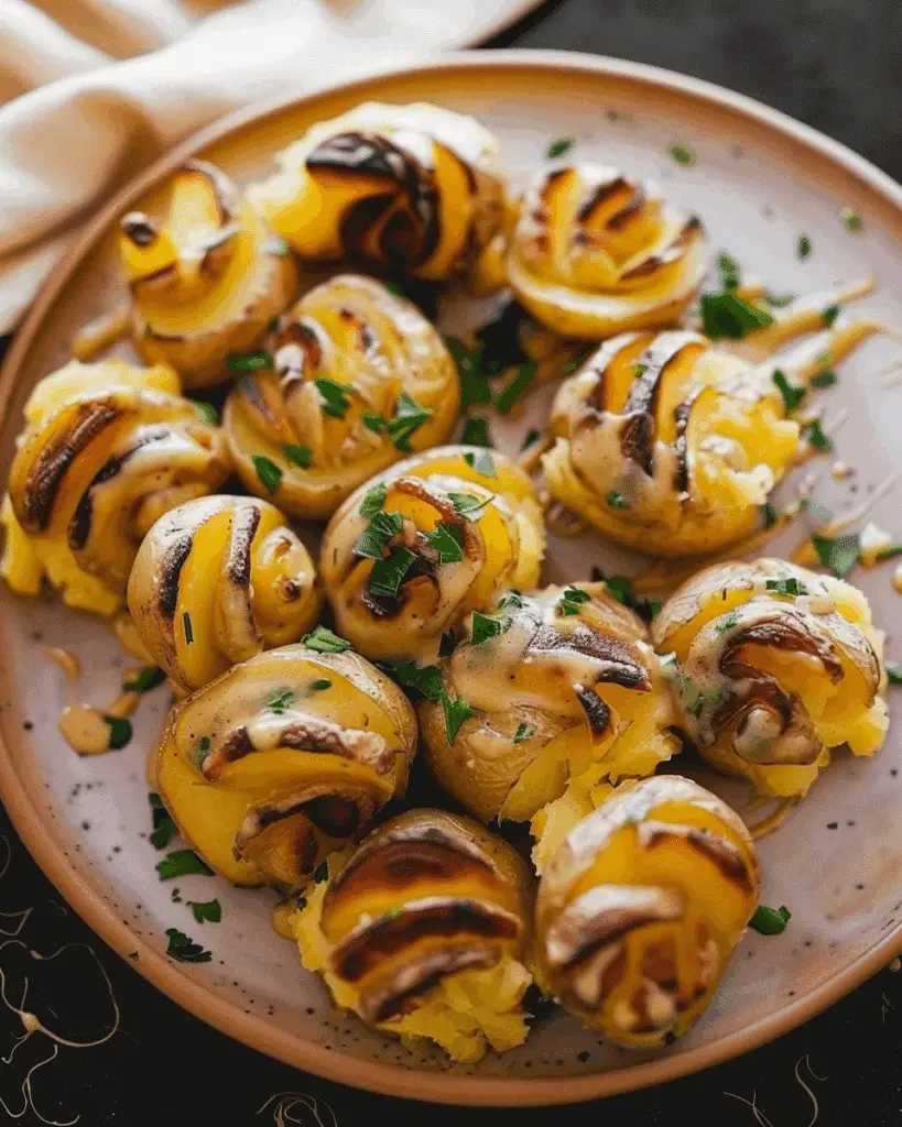 Crispy Smashed Potatoes + Spicy Aioli