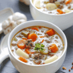 Crockpot Cheeseburger Soup