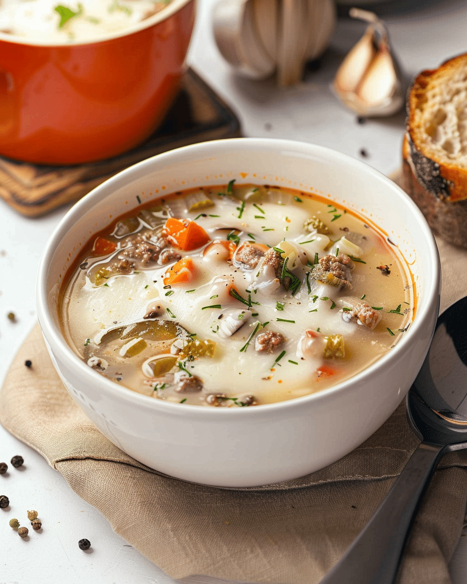 Crockpot Cheeseburger Soup