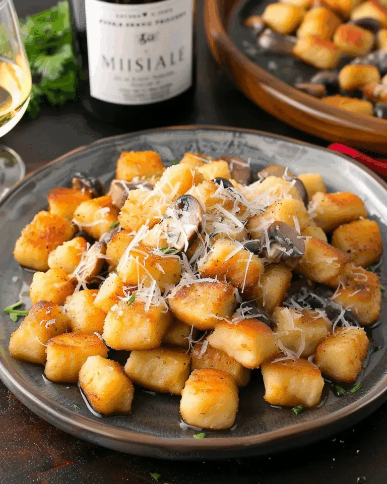 Easy Creamy Miso Mushroom Gnocchi