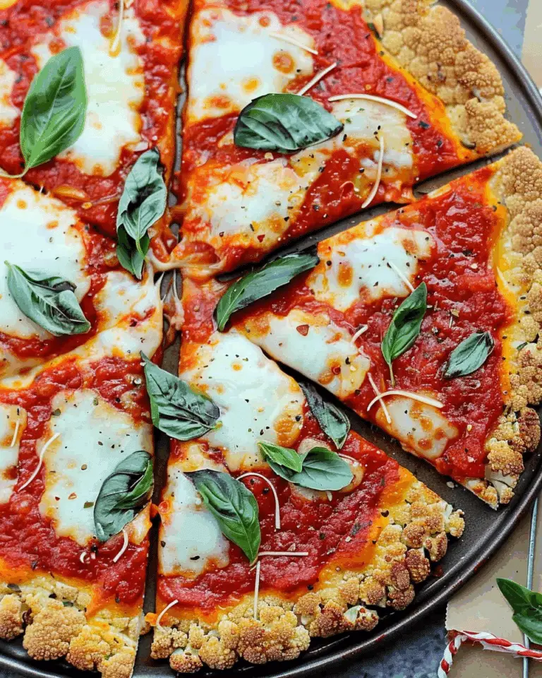 Easy Homemade Cauliflower Pizza