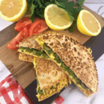 Feta and Green Olive Breakfast Quesadilla