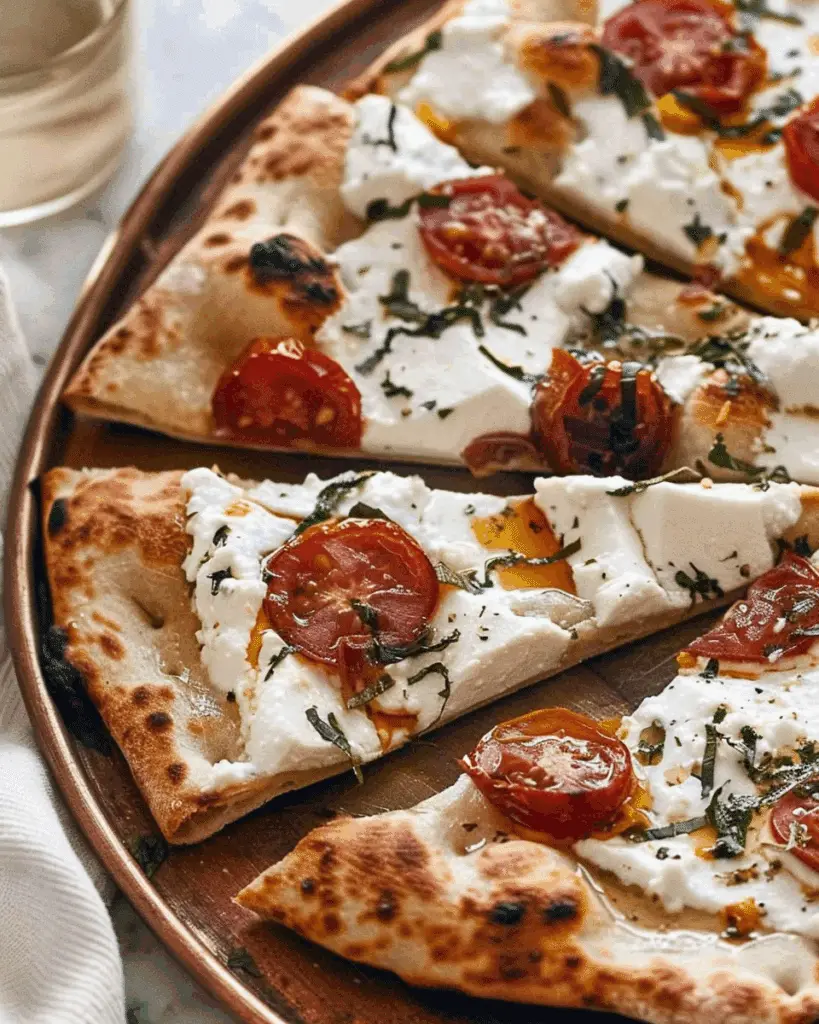 Flatbreads with Seaweed Whipped Feta & Roasted Tomatoes