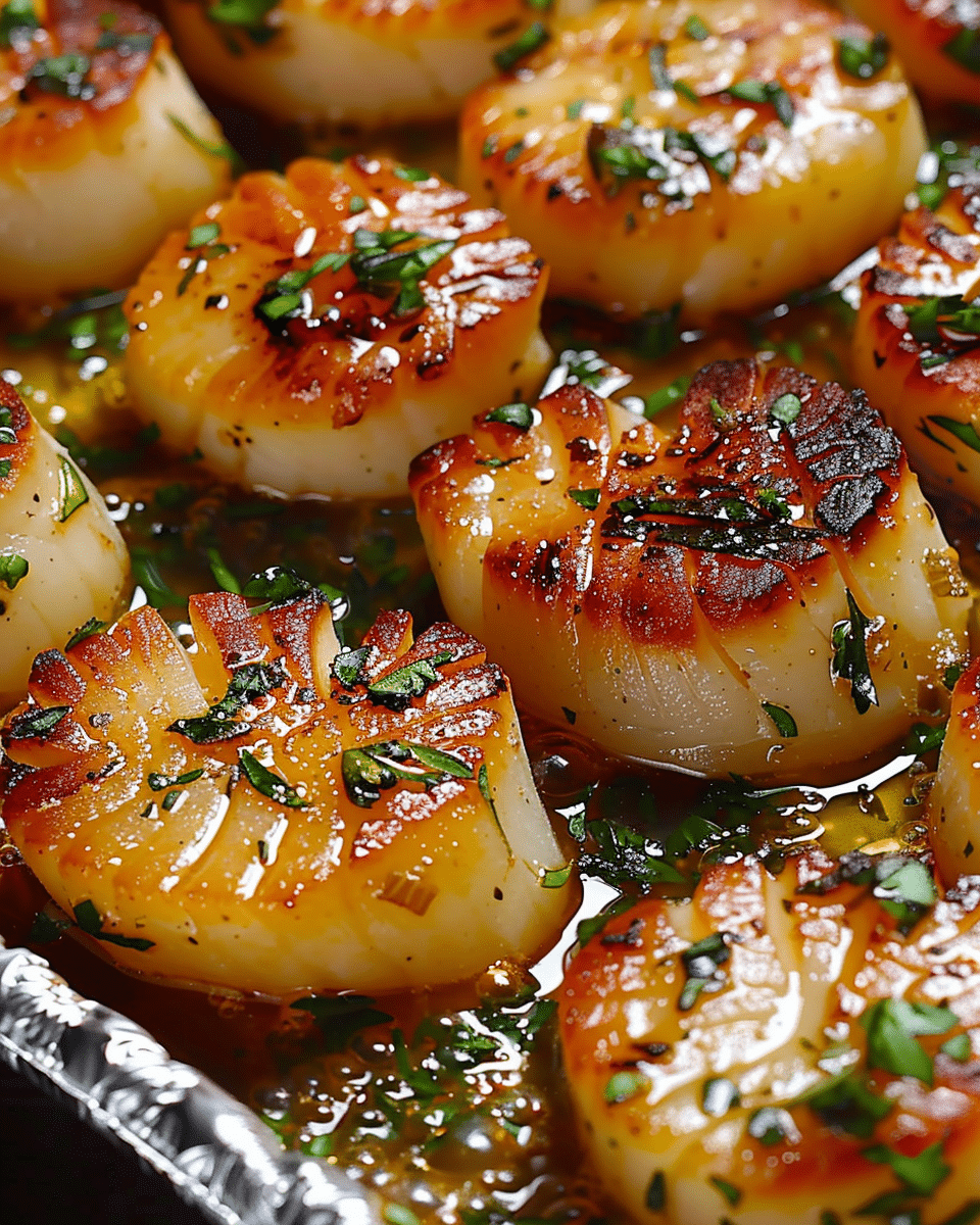Garlic Butter Baked Scallops