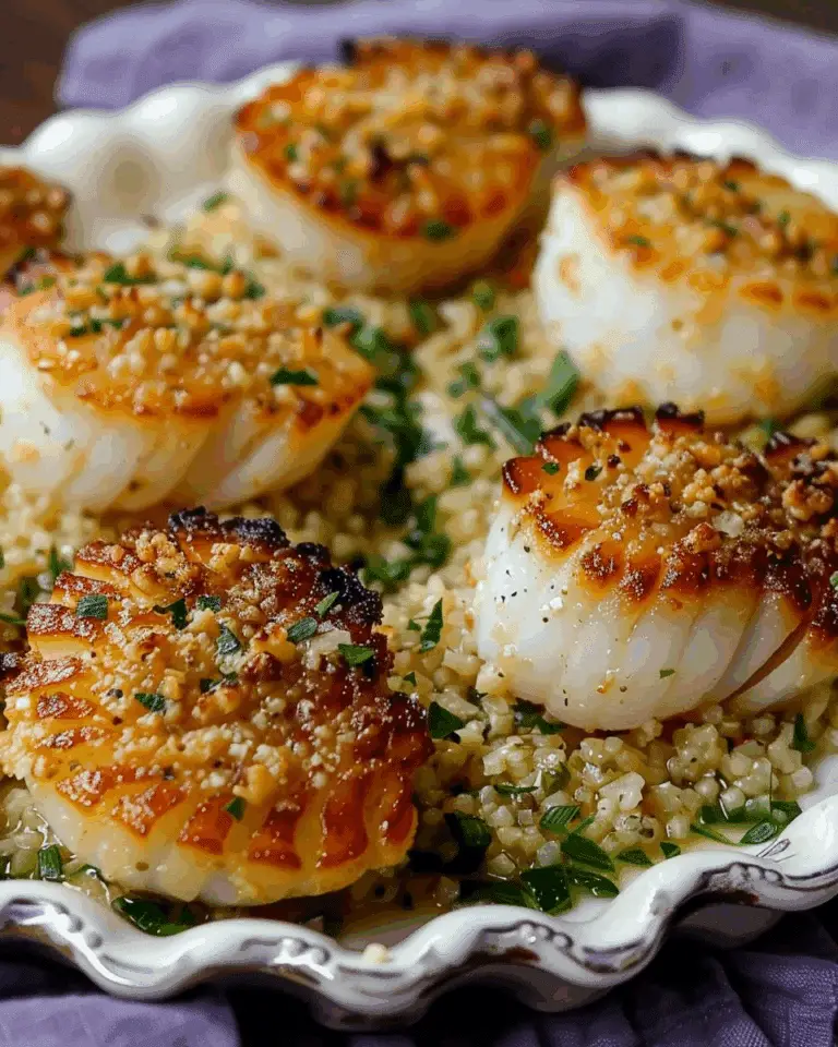 Garlic Butter Baked Scallops