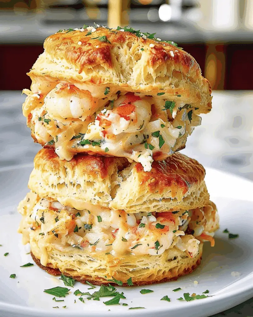 Garlic Butter Lobster-Stuffed Biscuits
