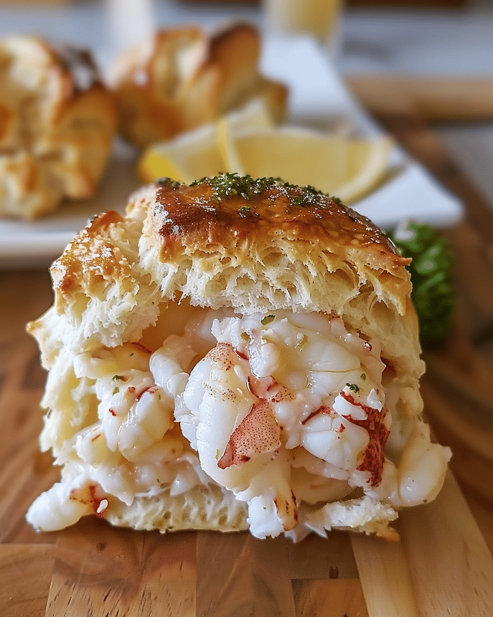 Garlic Butter Lobster-Stuffed Biscuits