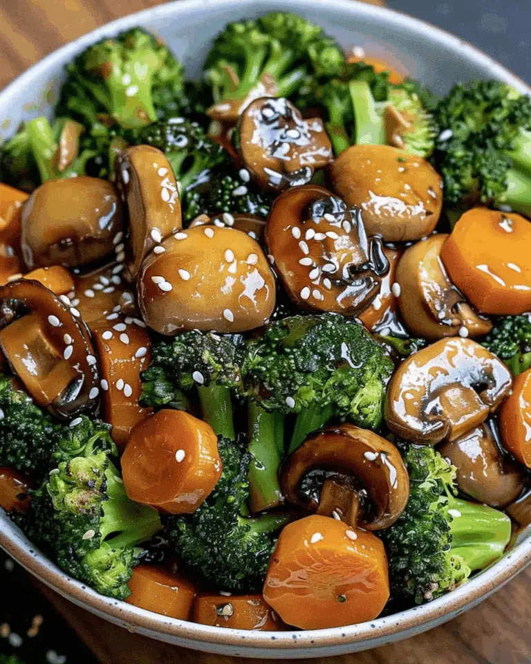 Garlic Butter Stir-Fried Vegetables With Broccoli and Mushrooms