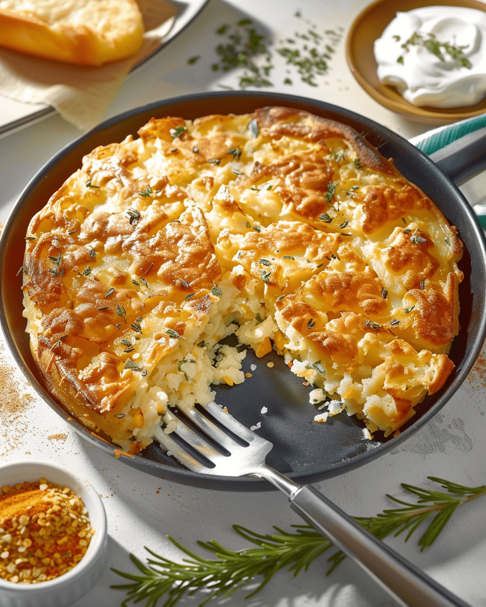 Classic Cheesy Potatoes With A Garlic Herb Twist