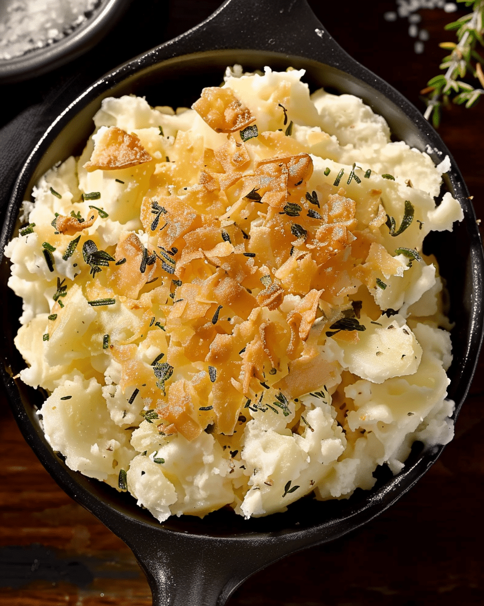 Classic Cheesy Potatoes With A Garlic Herb Twist