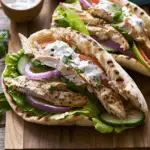 Greek Chicken Stuffed Pitas