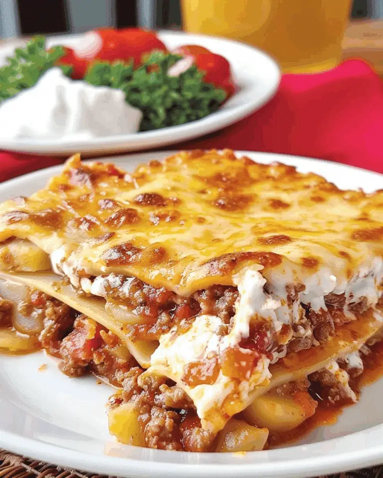 Ground Beef & Potato Layered Casserole