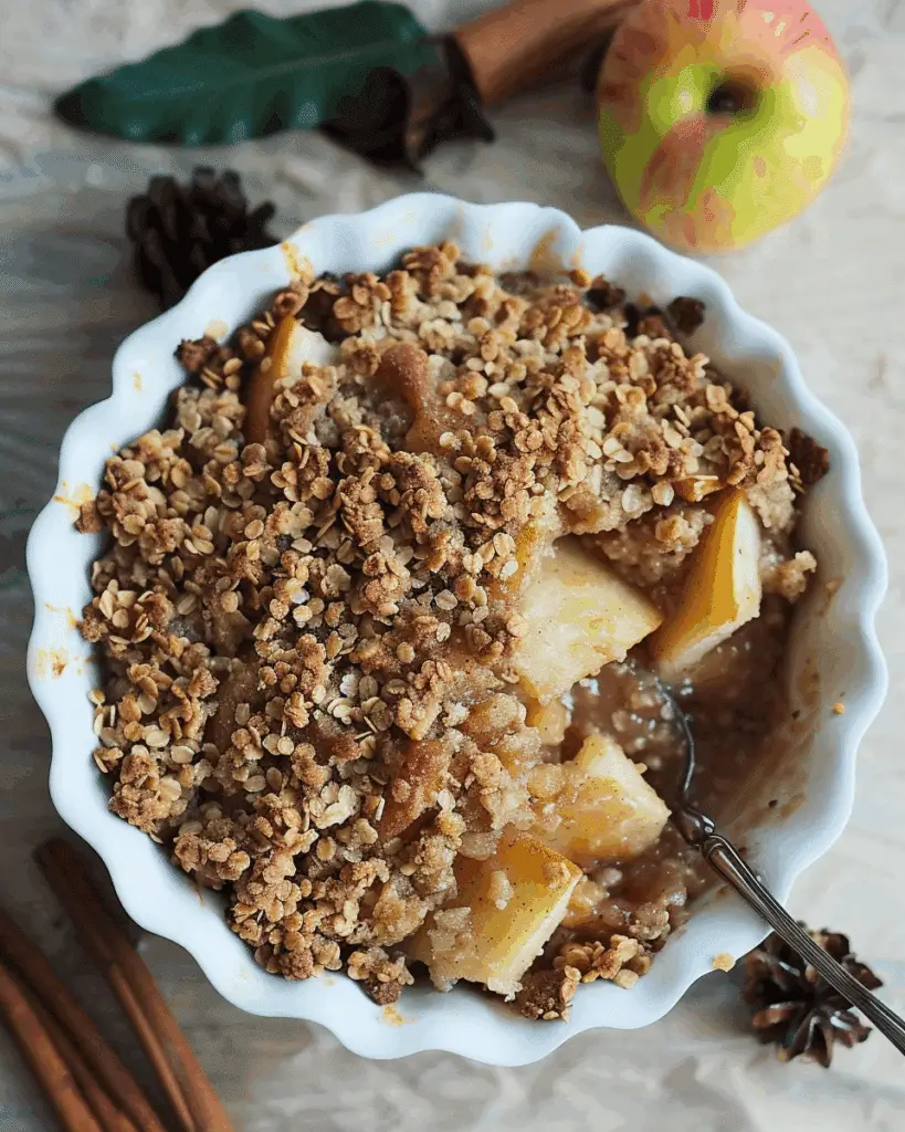 Healthy Breakfast Apple Crumble