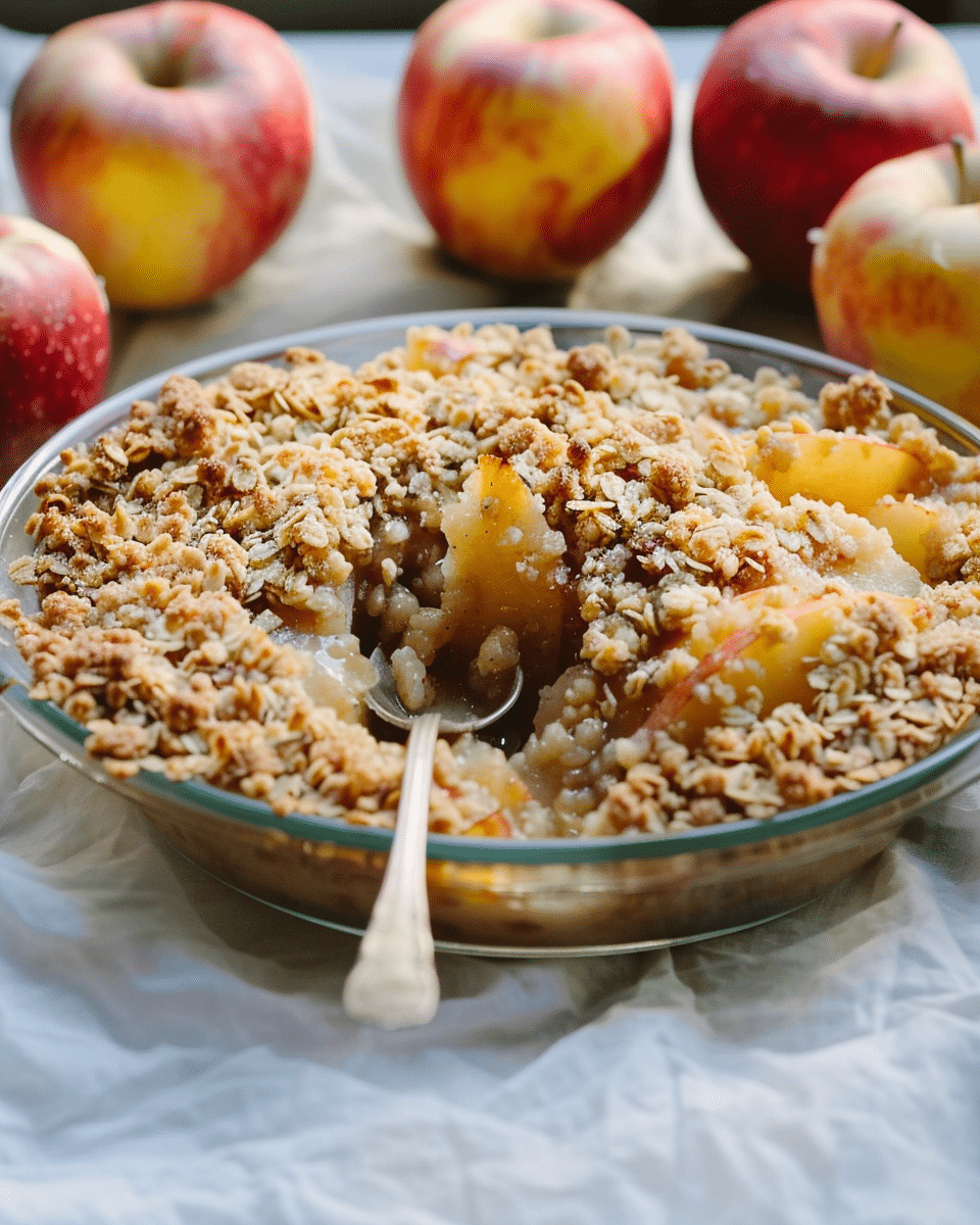 Healthy Breakfast Apple Crumble