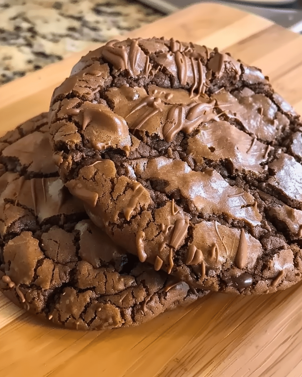 Healthy Peanut Butter Greek Yogurt Chocolate Fudge Cookies