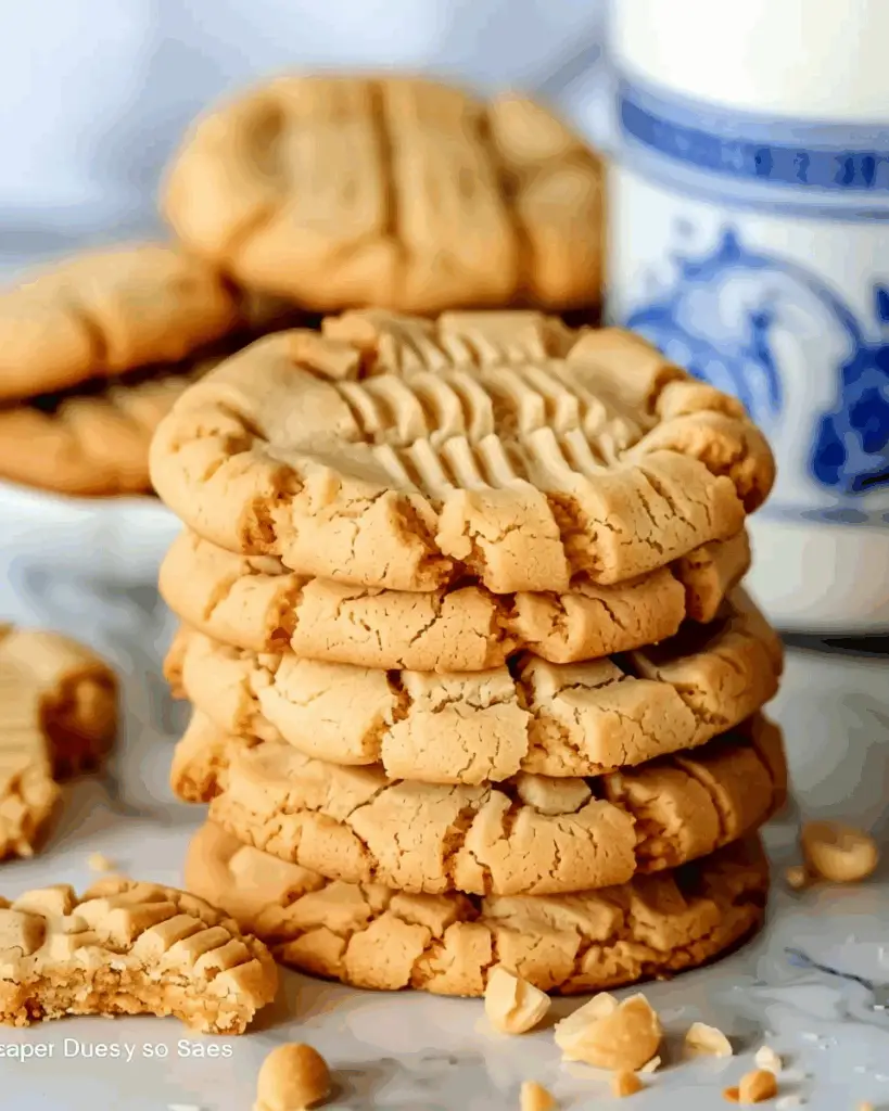 Healthy Peanut Butter Greek Yogurt Cookies with Soft Centers