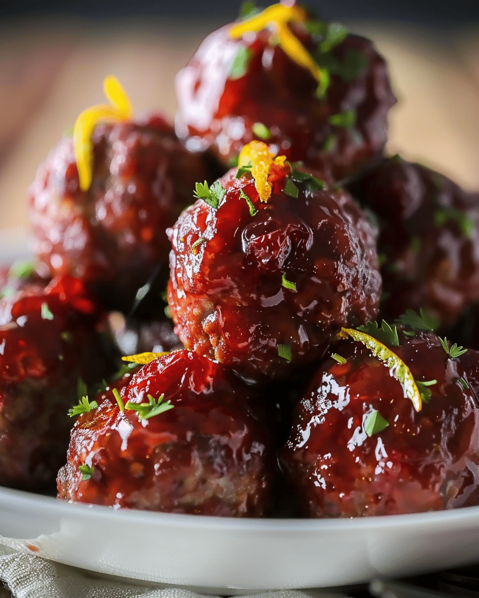 Holiday Cranberry Orange Meatballs