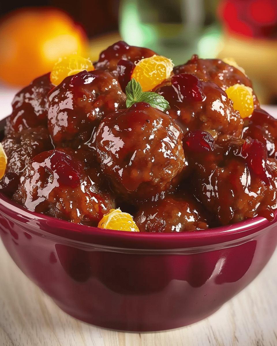 Holiday Cranberry Orange Meatballs