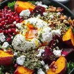 Holiday Roasted Beet and Sweet Potato Burrata Salad