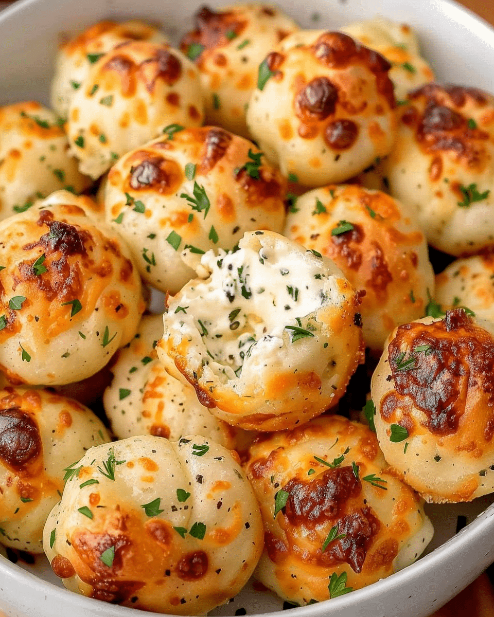 Homemade Garlic Butter Cheese Bombs