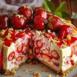 Homemade Strawberry Shortcake Cheesecake