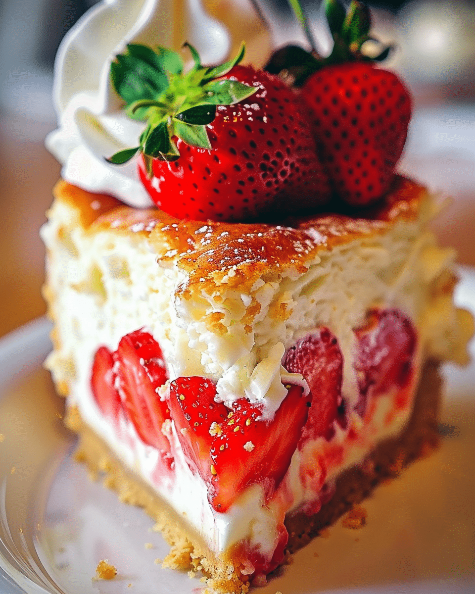Homemade Strawberry Shortcake Cheesecake