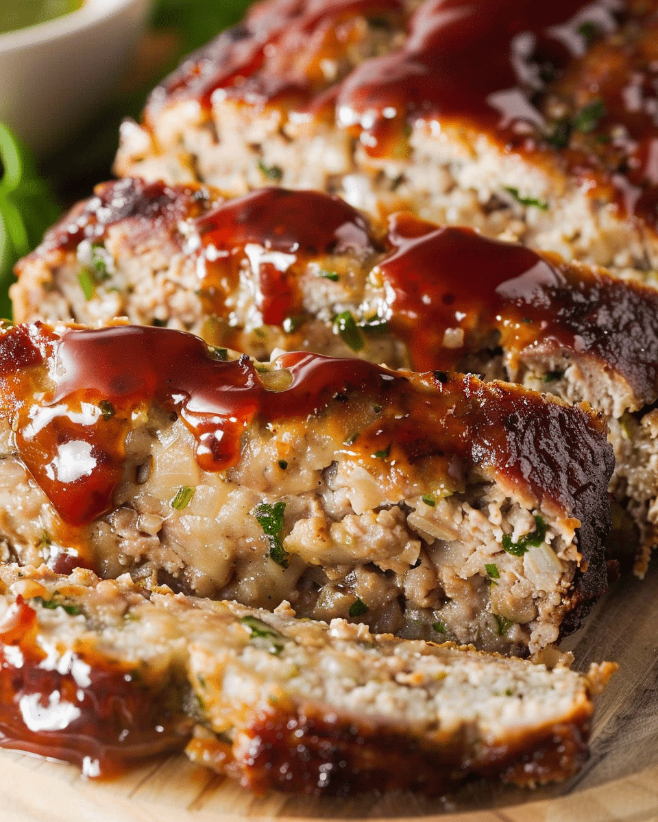 Garlic Parmesan Chicken Meatloaf