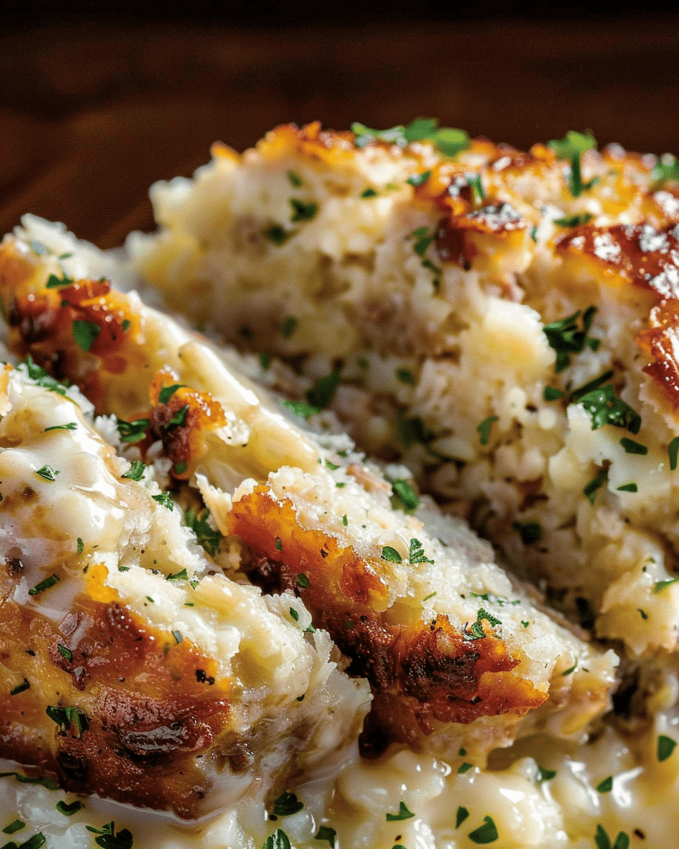 Garlic Parmesan Chicken Meatloaf
