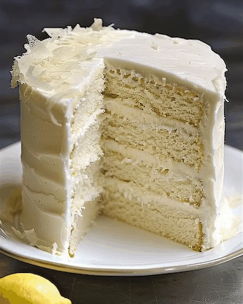 Lemon White Velvet Cake