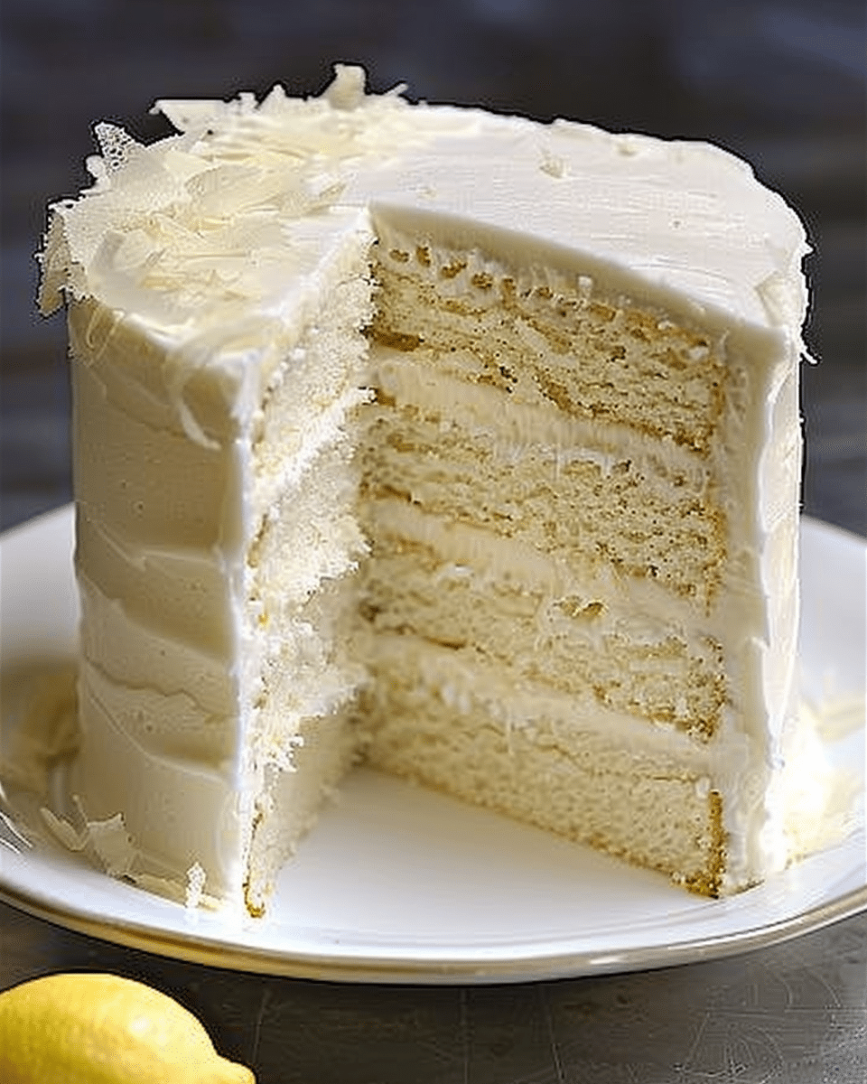 Lemon White Velvet Cake