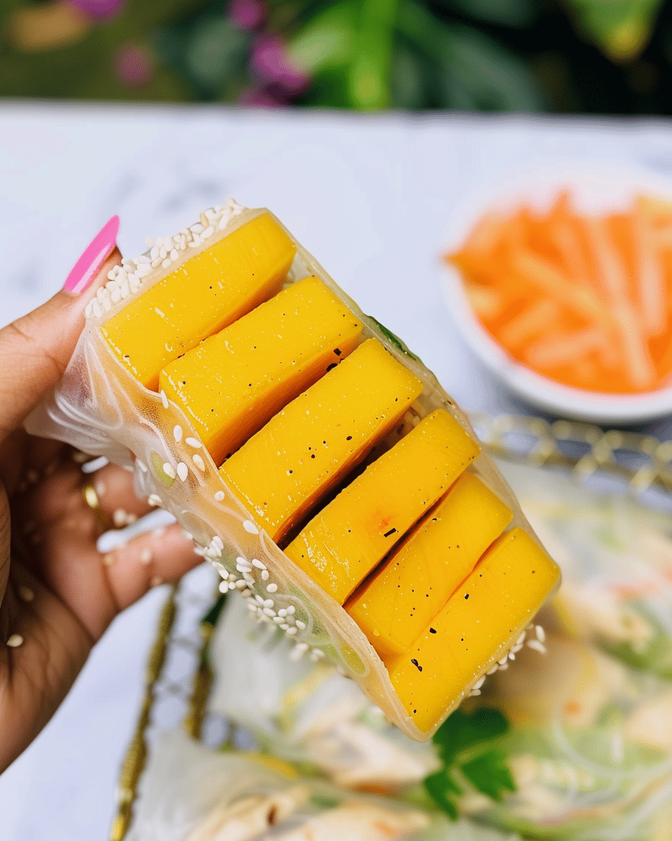 Mango Chicken Rice Paper Rolls