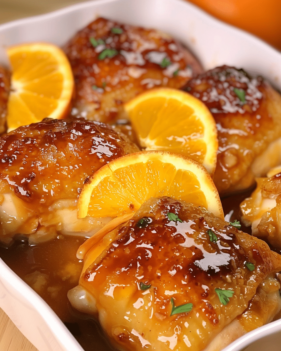 Maple Orange Glazed Chicken Quarters