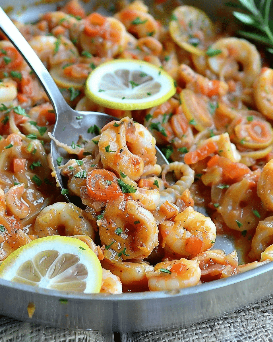 Mediterranean Garlic & Lemon Calamari Skillet