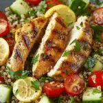Mediterranean Grilled Chicken with Lemon Herb Quinoa Salad