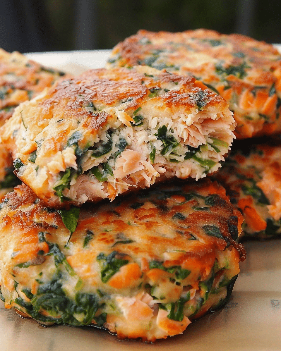 The Best Mediterranean Salmon Spinach Patties