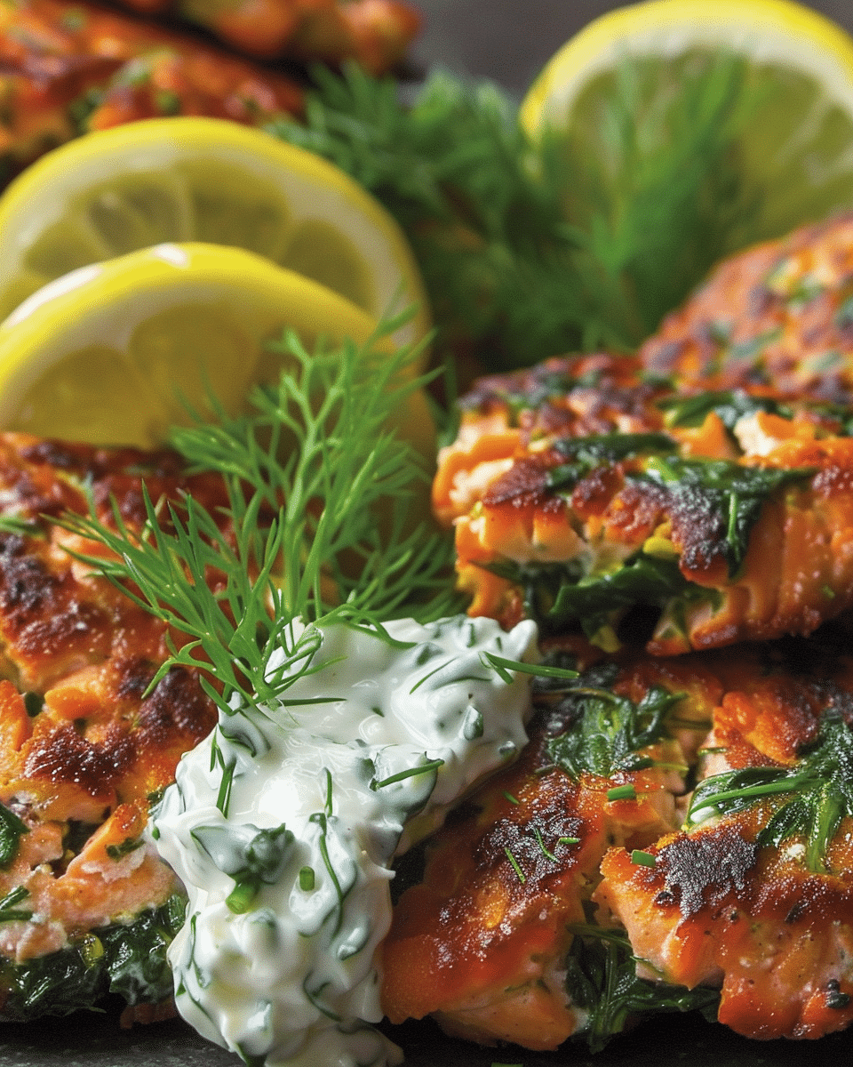 The Best Mediterranean Salmon Spinach Patties