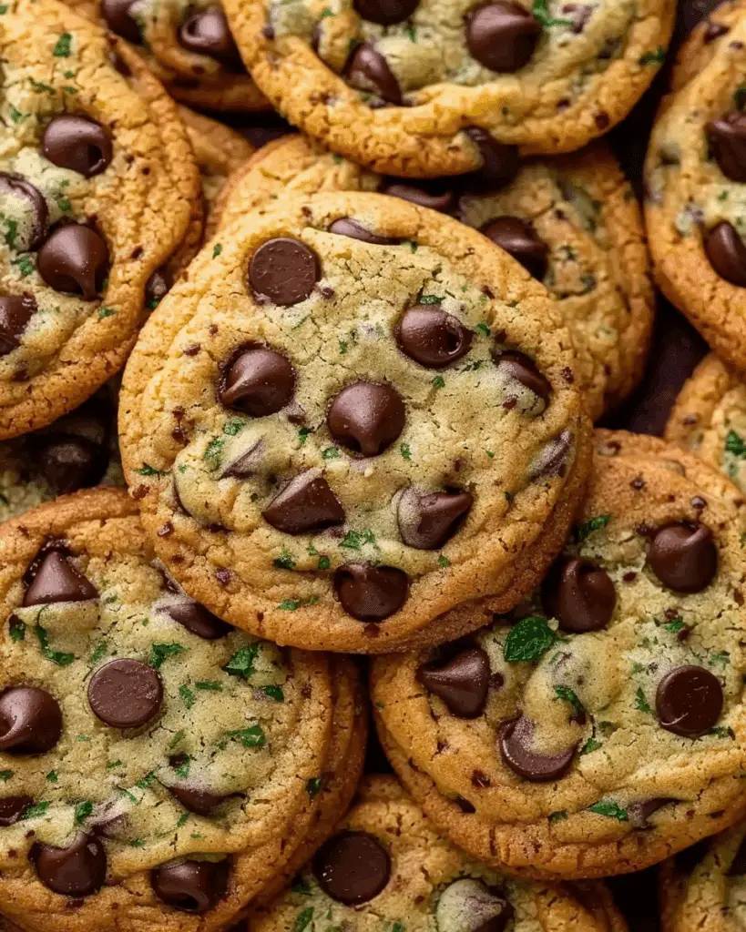 Mint Chocolate Chip Cookies