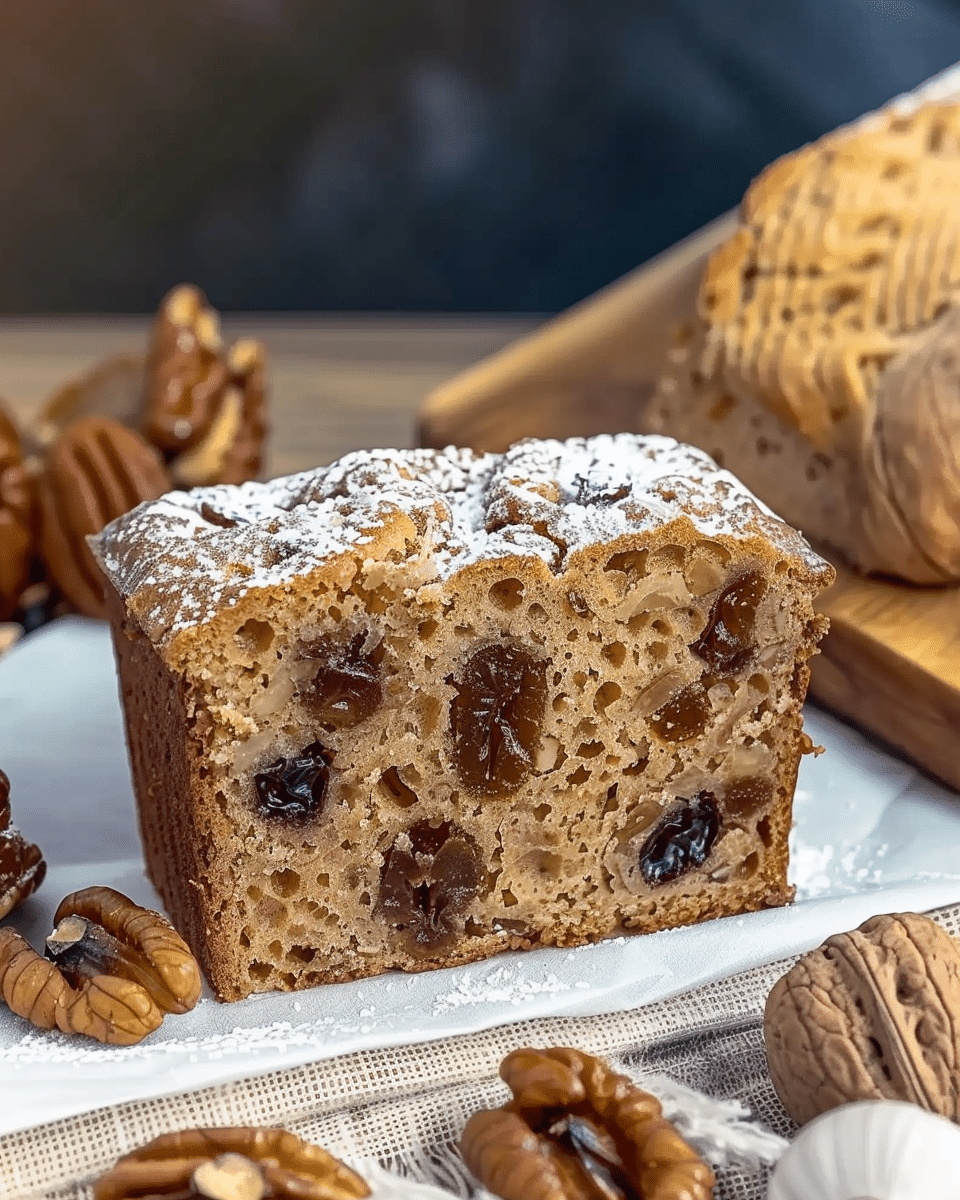 Rich Espresso and Date Cake with Crunchy Walnuts