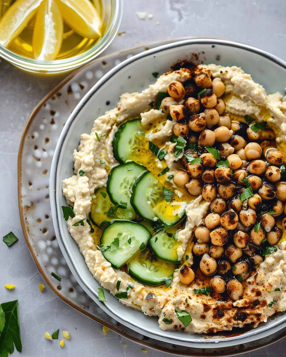 Musabaha (Creamy Warm Chickpeas with Tahini)