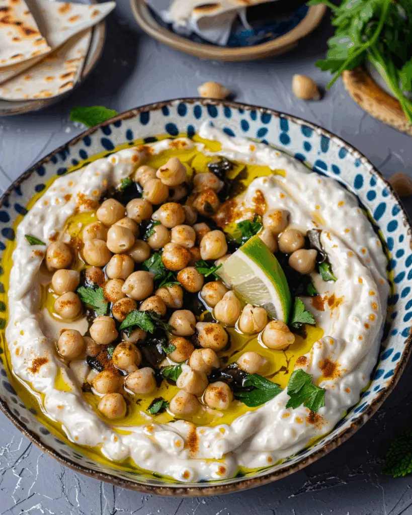 Musabaha (Creamy Warm Chickpeas with Tahini)