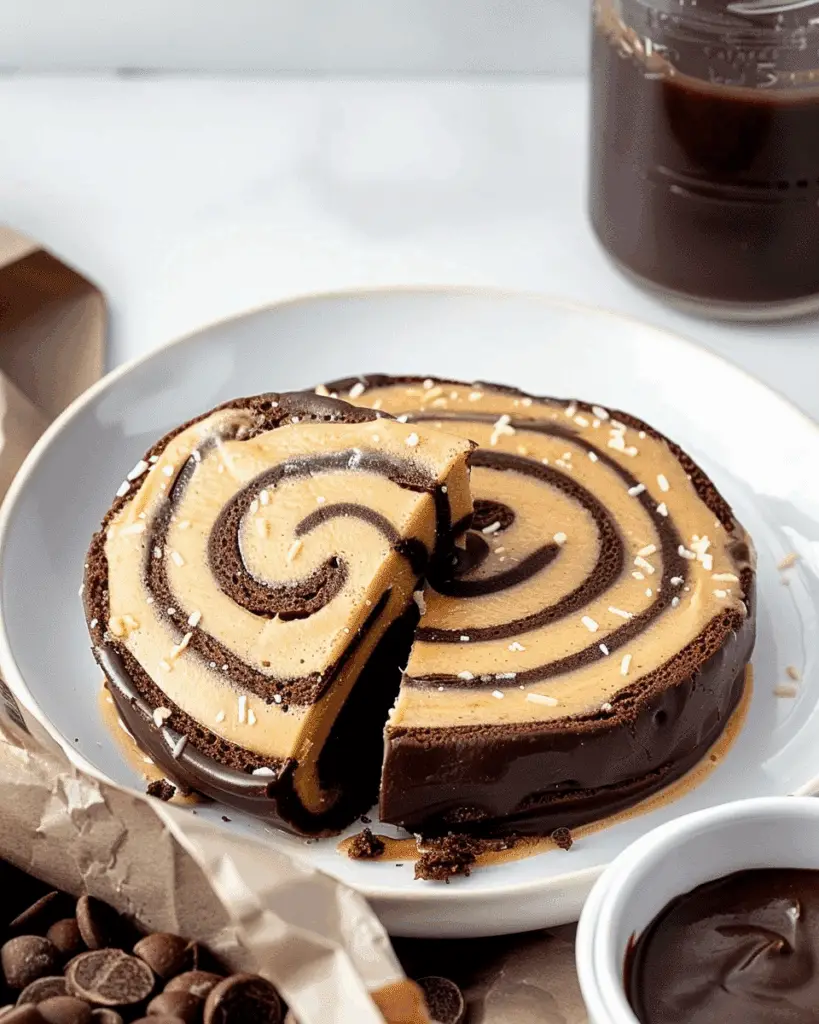 No Bake Chocolate Peanut Butter Pinwheels