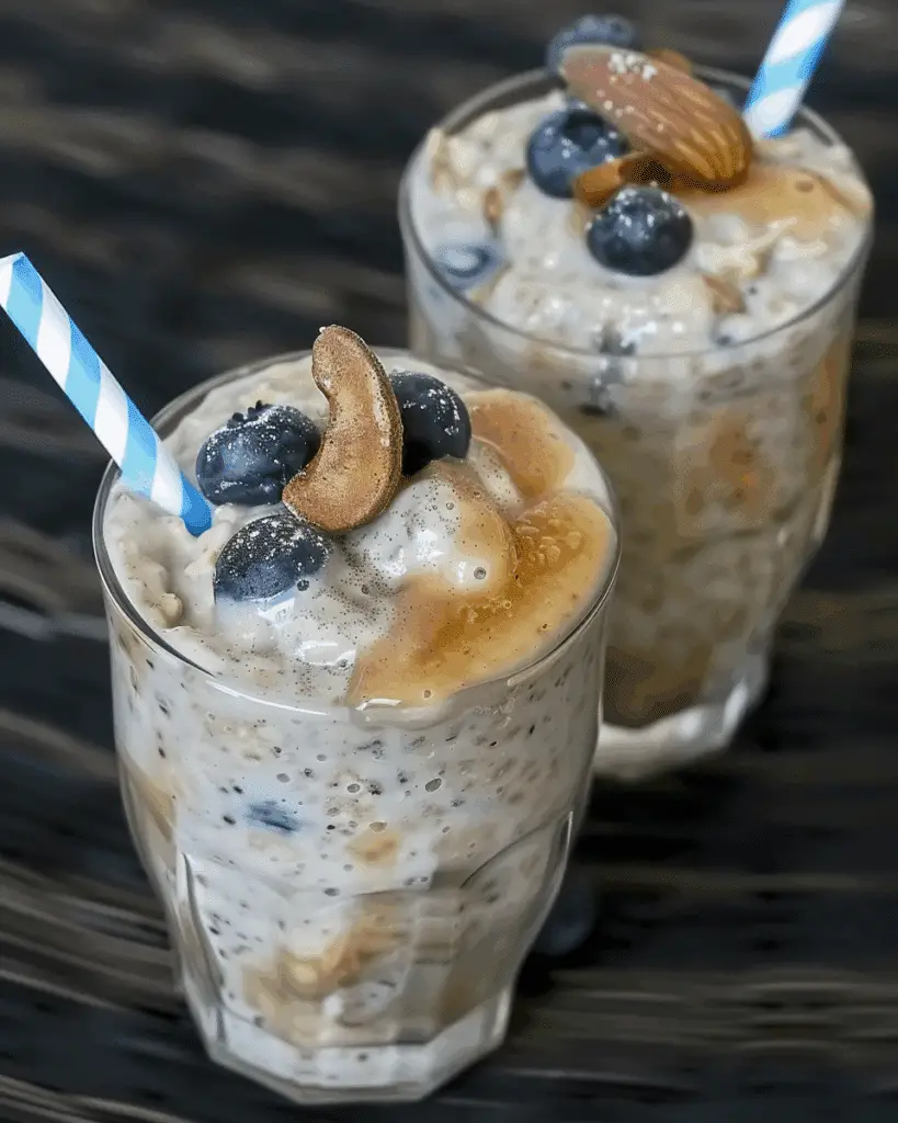 Overnight Blueberry Almond Oats